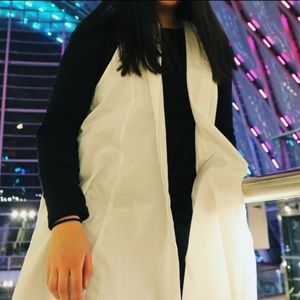 F21 Button Down Long White Sleeveless Dress